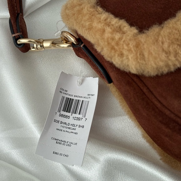 NWT Coach CDL68 vintage brown multi shoudler hadley bag